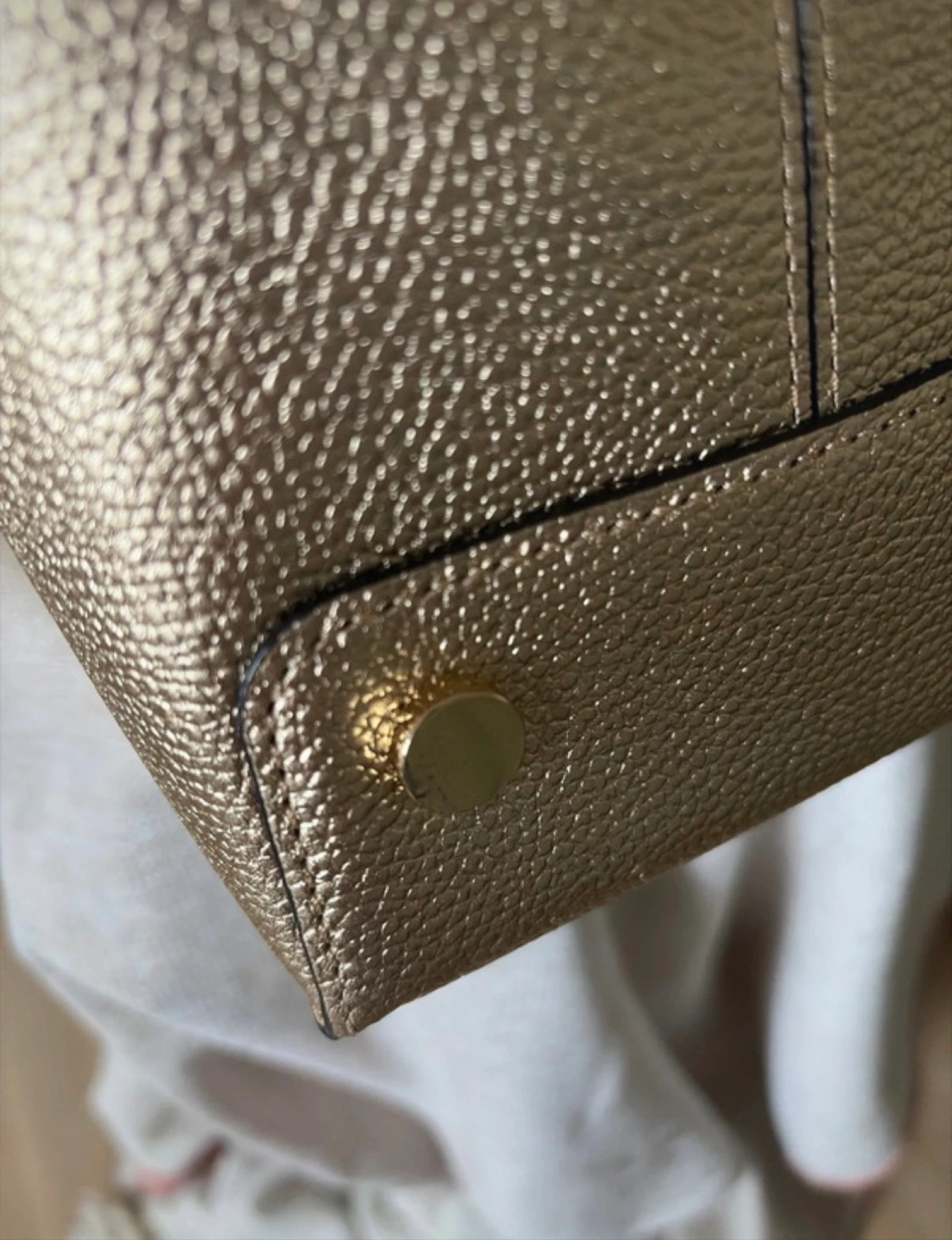 Michael Kors tas van gemêleerd goudkleurig leer – Uitstekende staat – Schouderband + dust bag – photo 7